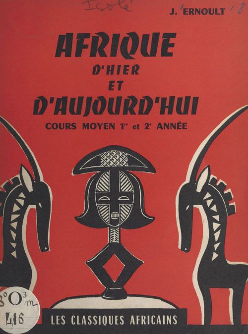 Couverture ebook de Afrique d'hier et d'aujourd'hui, de Jean Ernoult