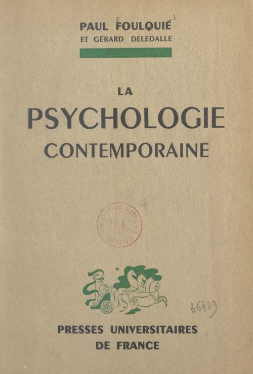ebook cover of La psychologie contemporaine, by Gerard Deledalle, Paul Foulquie