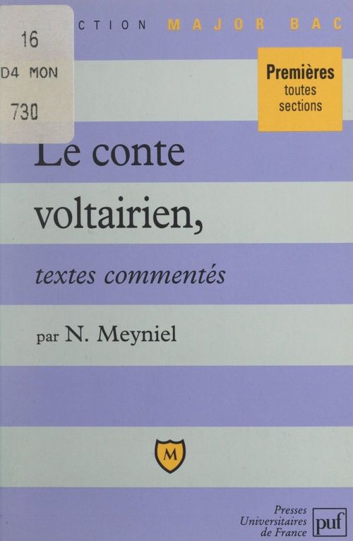 Couverture ebook de Le conte voltairien, de Nathalie Meyniel
