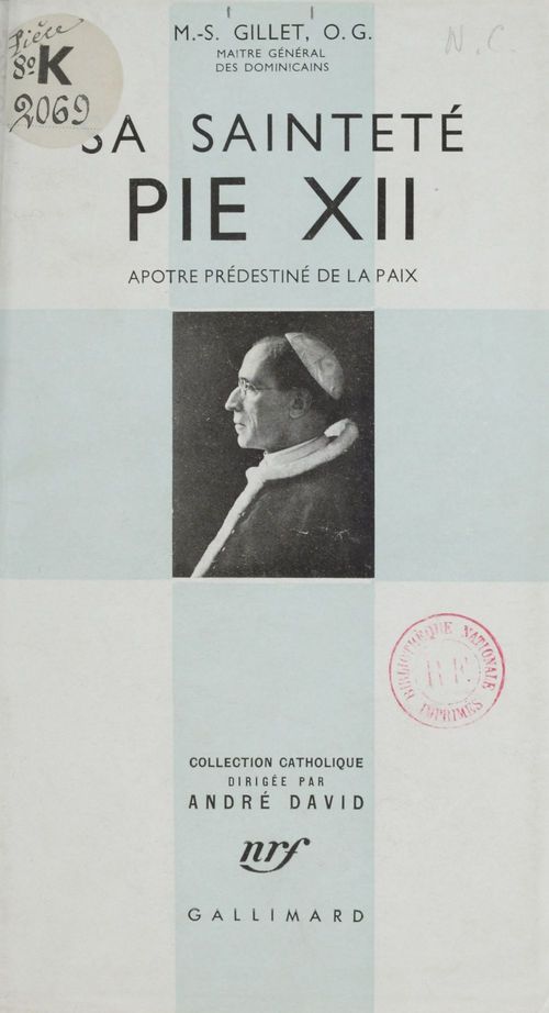 ebook cover of Sa Sainteté Pie XII, by Martin Stanislas Gillet