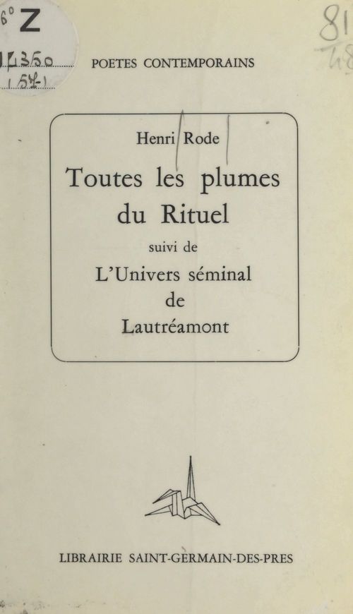 ebook cover of Toutes les plumes du rituel, by Henri Rode