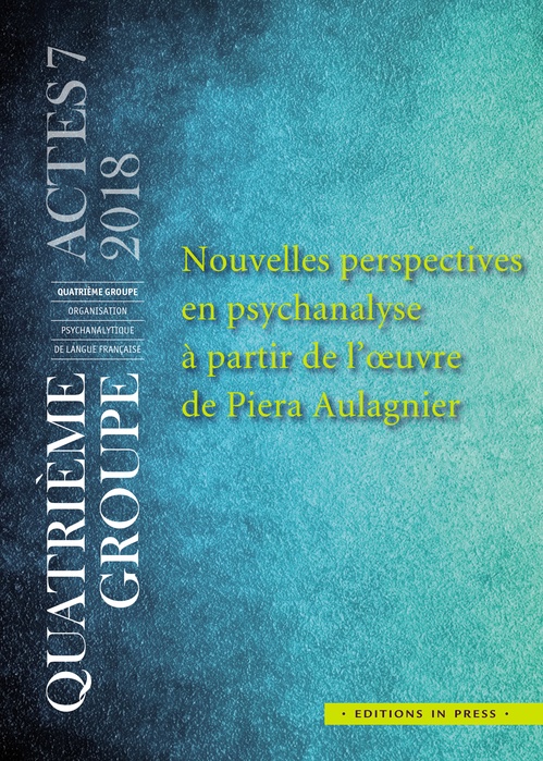Couverture ebook de Nouvelles perspectives en psychanalyse à partir de l'oeuvre de Piera Aulagnier, de Jean-Jacques Barreau