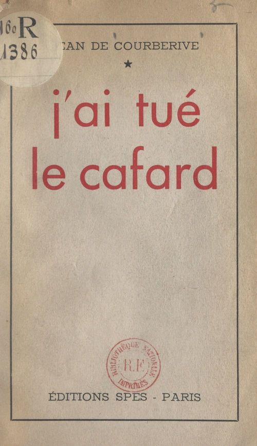 ebook cover of J'ai tué le cafard, by Jean De Courberive
