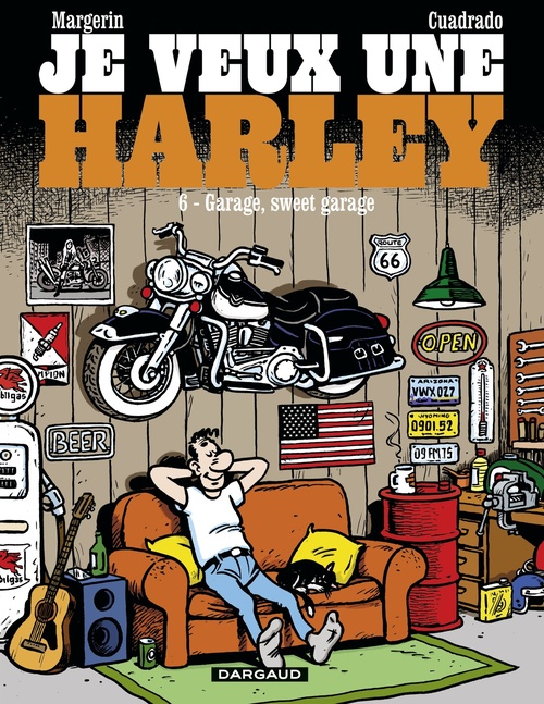 Couverture ebook de Je veux une Harley - Tome 6 - Garage, Sweet Garage, de Marc Cuadrado