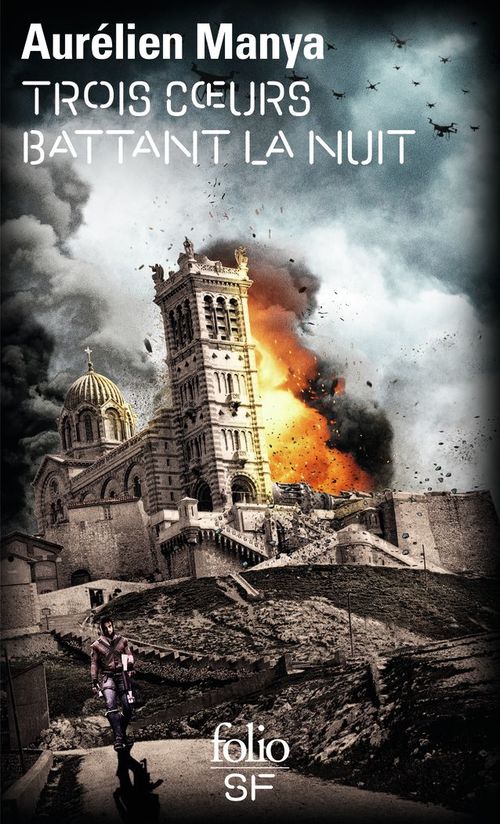 Couverture ebook de Trois coeurs battant la nuit, de Aurélien Manya