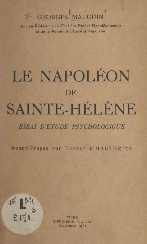 Couverture ebook de Le Napoléon de Sainte-Hélène, de Georges Mauguin