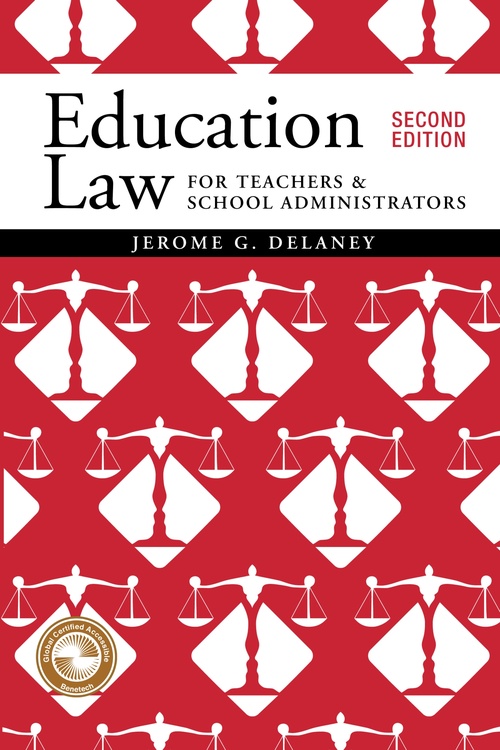 Couverture ebook de Education Law for Teachers and School Administrators, de Jerome G. Delaney