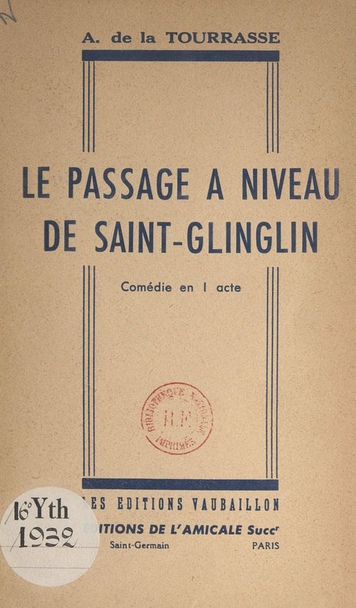 ebook cover of Le passage à niveau de Saint-Glinglin, by Andre De La Tourrasse