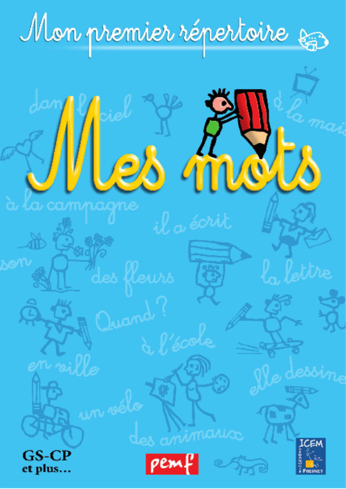 Couverture ebook de Mes mots - Mon premier répertoire, de Collectif