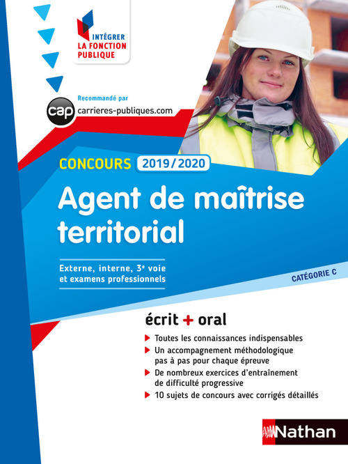 Couverture ebook de Concours Agent de maîtrise territorial - catégorie C - Intégrer la fonction publique - 2019/2020, de Collectif
