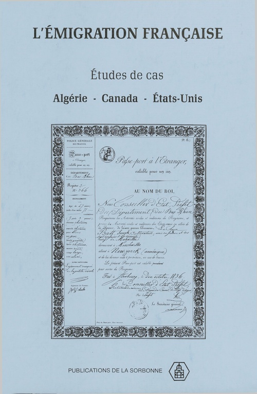 ebook cover of L´émigration française, by Nicole Fouché