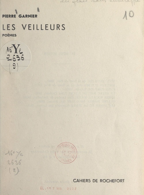 Couverture ebook de Les veilleurs, de Pierre Garnier