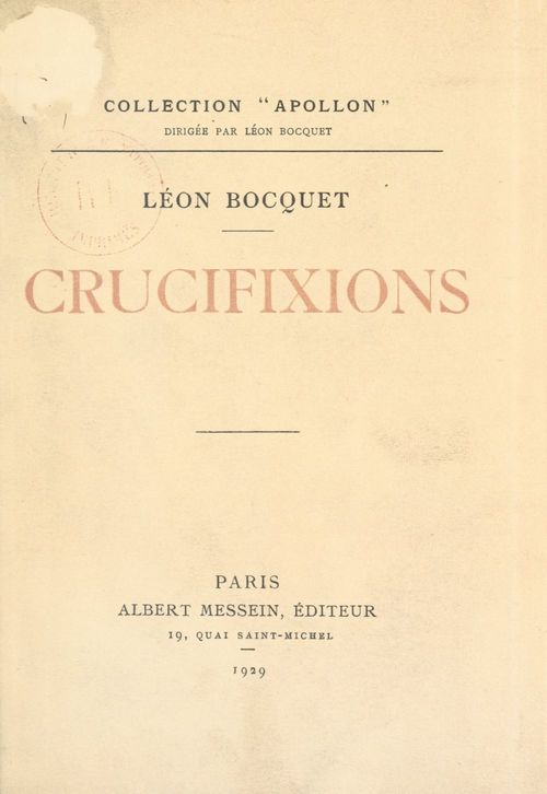 Couverture ebook de Crucifixions, de Leon Bocquet