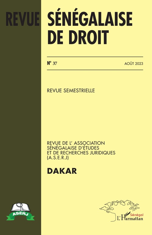 ebook cover of Revue Sénégalaise de Droit n° 37 Août 2023, by Isaac Yankhoba Ndiaye