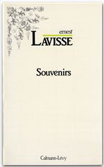 ebook cover of Souvenirs, by Ernest Lavisse