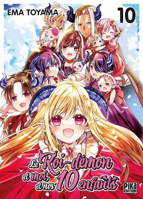 Couverture ebook de Le Roi-Démon et moi, et nos 10 enfants T10, de Ema Toyama