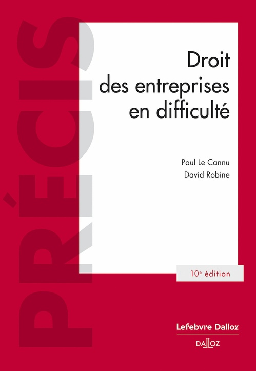 ebook cover of Droit des entreprises en difficulté 10ed, by Michel Jeantin, Paul Le Cannu, David Robine