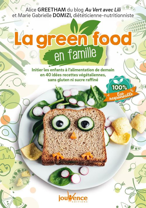 Couverture ebook de La green food en famille, de Alice Greetham