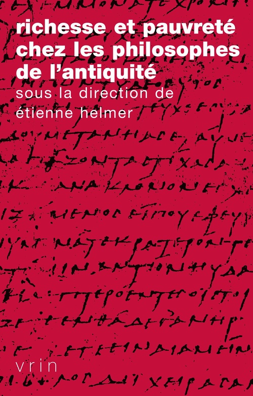 Couverture ebook de Richesse et pauvreté chez les philosophes de l´Antiquité, de