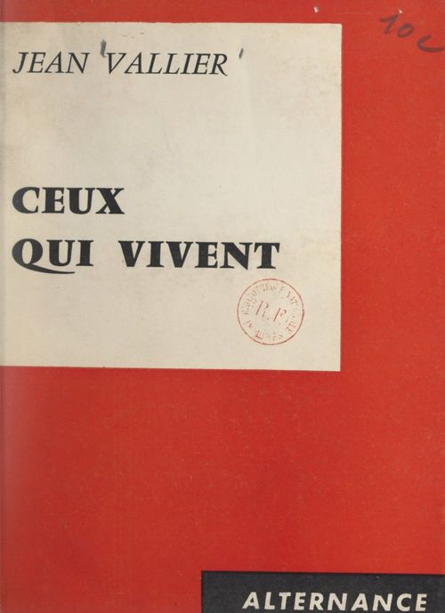 Couverture ebook de Ceux qui vivent, de Jean Vallier