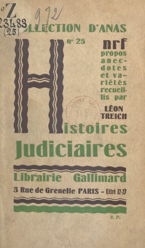Couverture ebook de Histoires judiciaires, de Leon Treich