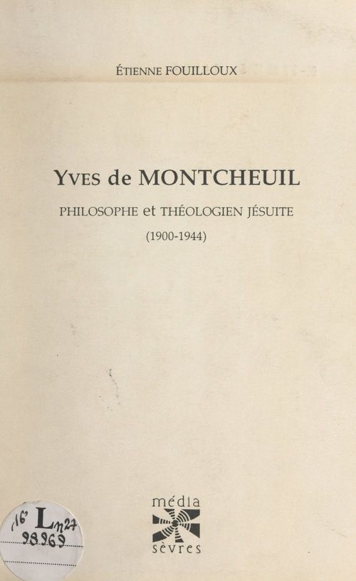 ebook cover of Yves de Montcheuil, by Étienne Fouilloux