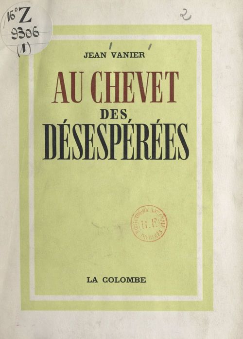 ebook cover of Au chevet des désespérées, by Jean Vanier