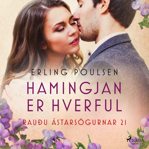 Couverture audiobook de Hamingjan er hverful (Rauðu ástarsögurnar 21), de Erling Poulsen