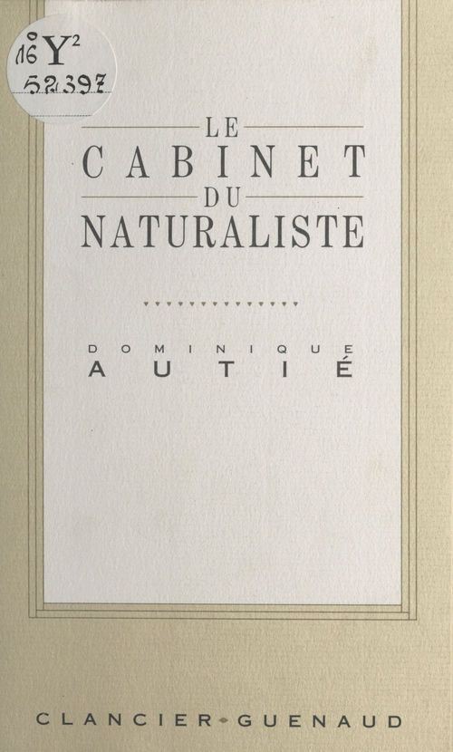 ebook cover of Le cabinet du naturaliste, by Dominique Autie