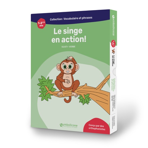 Couverture ebook de Le singe en action!, de Karine Ross, Caroline Martin