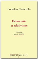 ebook cover of Démocratie et relativisme, by Cornelius Castoriadis