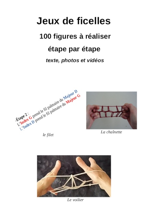 Couverture ebook de Jeux de ficelles : 100 figures à réaliser étape par étape, de Sabine Poirier