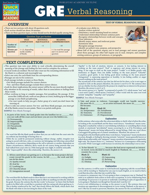Couverture ebook de GRE - Verbal Reasoning, de