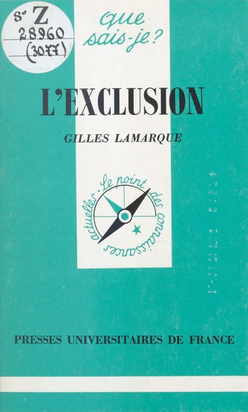 ebook cover of L'Exclusion, by Gilles Lamarque