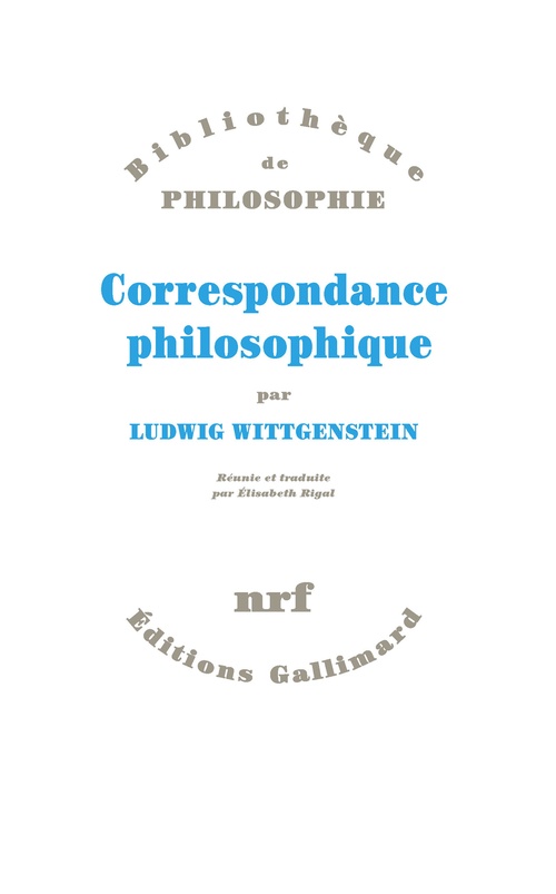 ebook cover of Correspondance philosophique, by Ludwig Wittgenstein