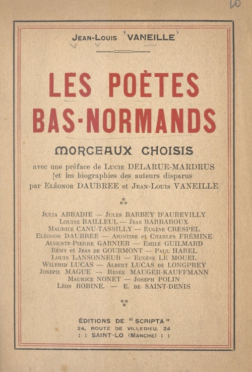 Couverture ebook de Les poètes bas-normands, de Eleonore Daubree, Jean-Louis Vaneille