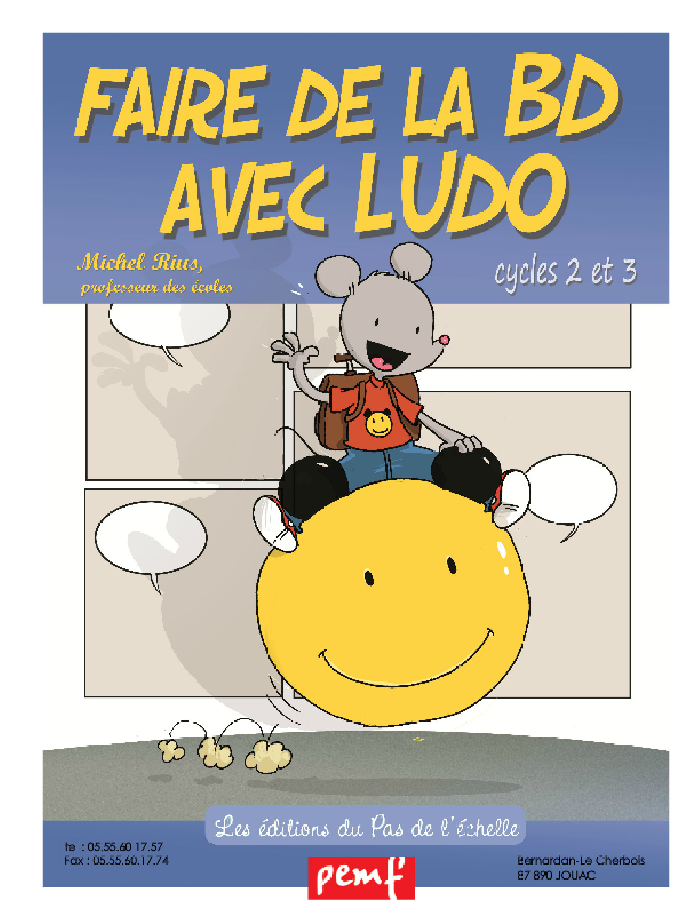 Couverture ebook de Faire de la BD avec Ludo, de Michel Rius