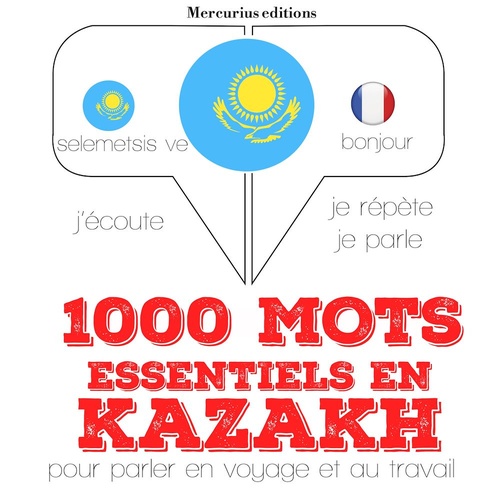 Couverture audiobook de 1000 mots essentiels en kazakh, de Jm Gardner