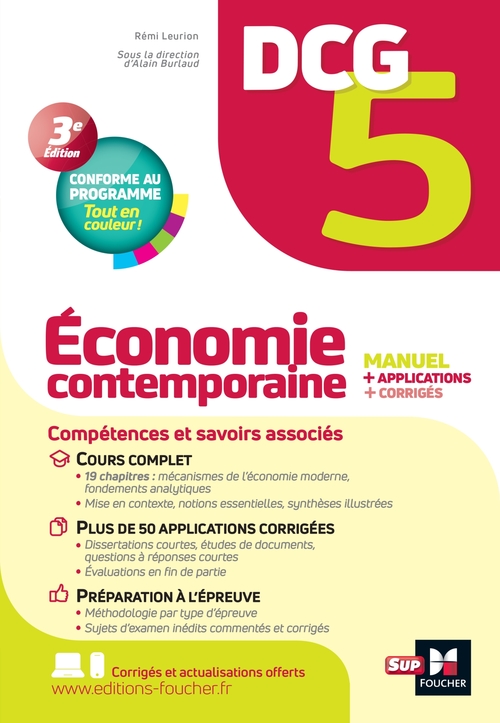 ebook cover of DCG 5 - Economie contemporaine - Manuel et applications, by Alain Burlaud, Rémi Leurion
