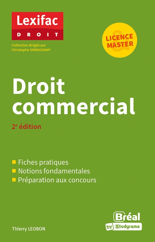 ebook cover of Droit commercial - Licence, Master, by Thierry Leobon