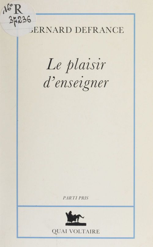 ebook cover of Le plaisir d'enseigner, by Bernard Defrance