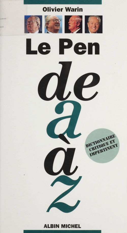 ebook cover of Le Pen de A à Z, by Olivier Warin