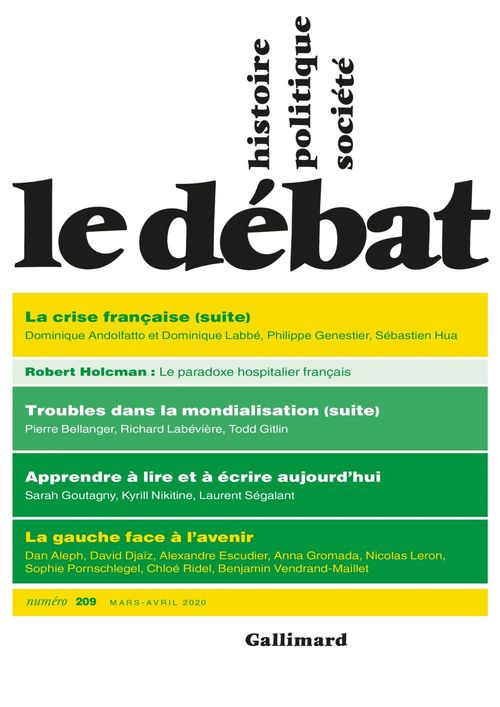 ebook cover of Le Débat N° 209 (Mars - Avril 2020), by Collectif, Pierre Nora