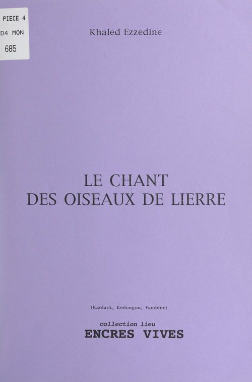 Couverture ebook de Les chant des oiseaux de lierre, de Khaled Ezzedine