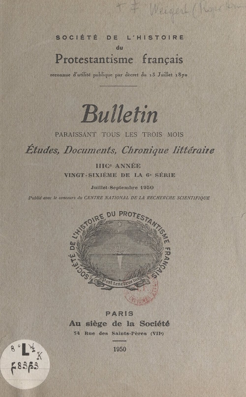 Couverture ebook de L'Hôtel de la Grange Batelière, la Halle de l'Octroi et l'église de la Rédemption, de Roger-Armand Weigert