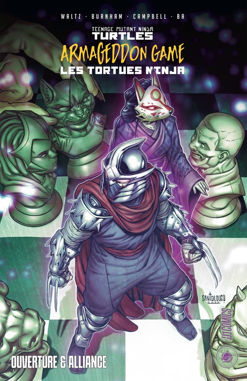 Couverture ebook de Les Tortues Ninja - TMNT : Armageddon Game : Ouverture & Alliance, de Bobby Curnow, Juni Ba, Sophie Campbell, Erik Burnham, Kevin Eastman, Tom Waltz, Paul Allor, Adam Gorham, Will Robson, Casey Maloney, Fero Pe, Pablo Verdugo