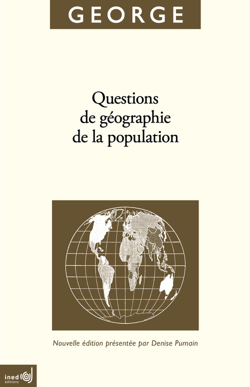 Couverture ebook de Questions de géographie de la population, de Pierre George