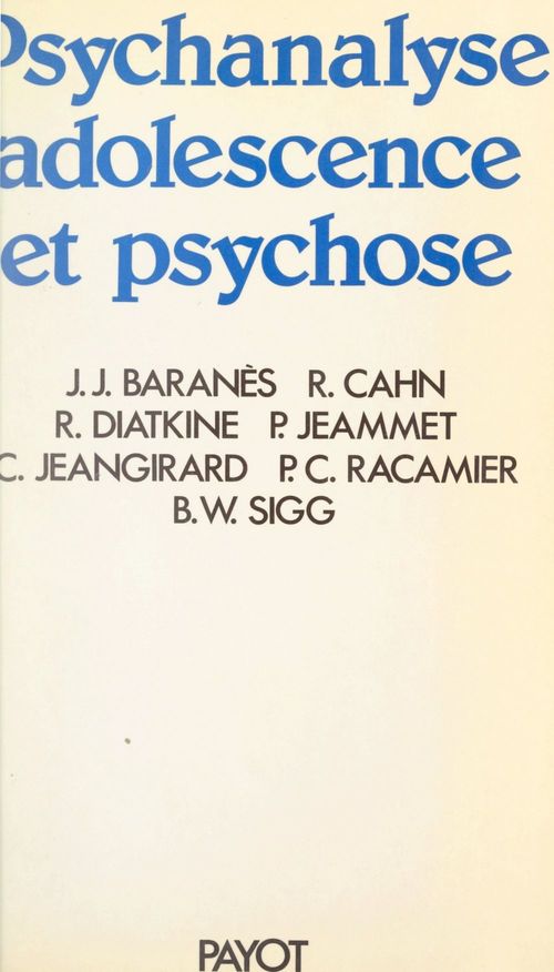 Couverture ebook de Psychanalyse, adolescence et psychose, de Ministère de la Recherche, Paris