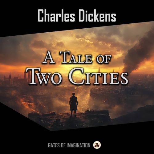 audiobook cover of A Tale of Two Cities, by Charles Dickens