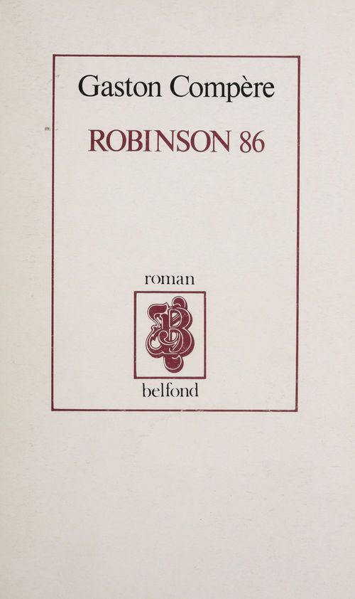 Couverture ebook de Robinson 86, de Gaston Compère